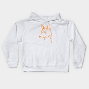 Basenji (White and Orange) Kids Hoodie